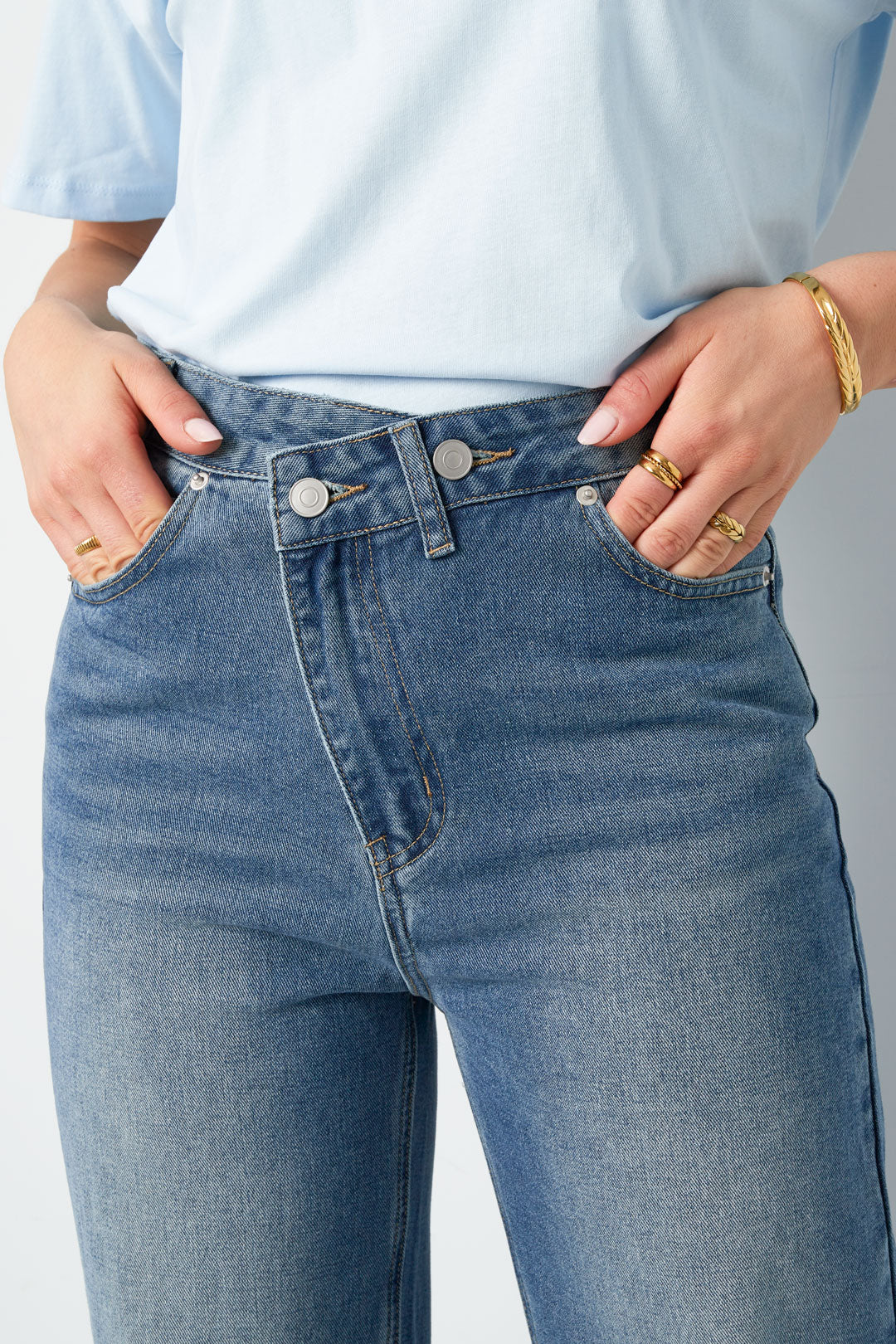 Denim Jeans Zip Up