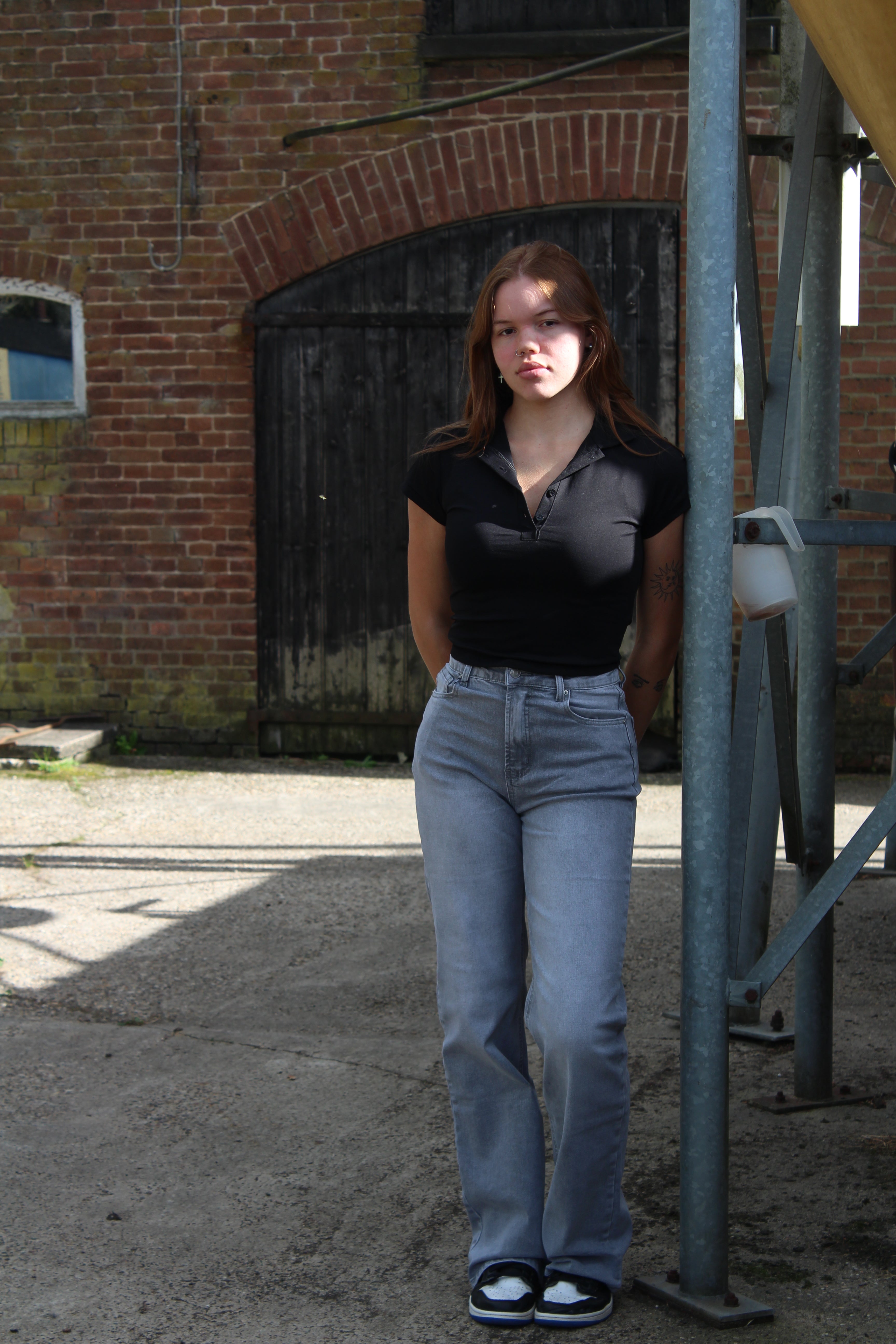 Alexa Straight Leg Jeans Grey